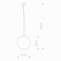 Lampa ogrodowa Cumulus wisząca- rozmiary