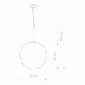 Lampa ogrodowa Cumulus wisząca- rozmiary