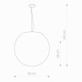 Lampa ogrodowa Cumulus wisząca- rozmiary