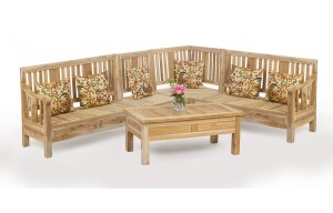 Narożny zestaw mebli ogrodowych 