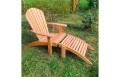 Fotel ogrodowy Adirondack z podnóżkiem z drewna tekowego