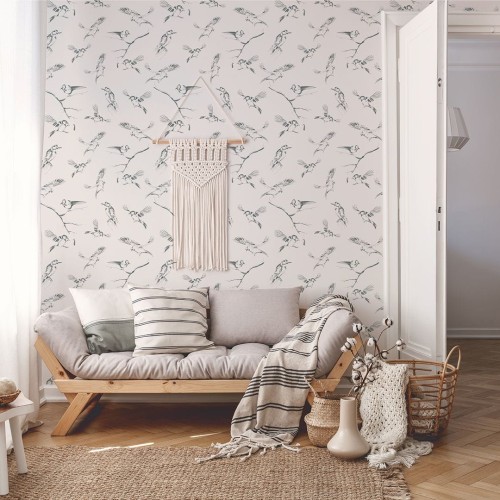 Tapeta Szkic Ptaki W119 | Yoko Design