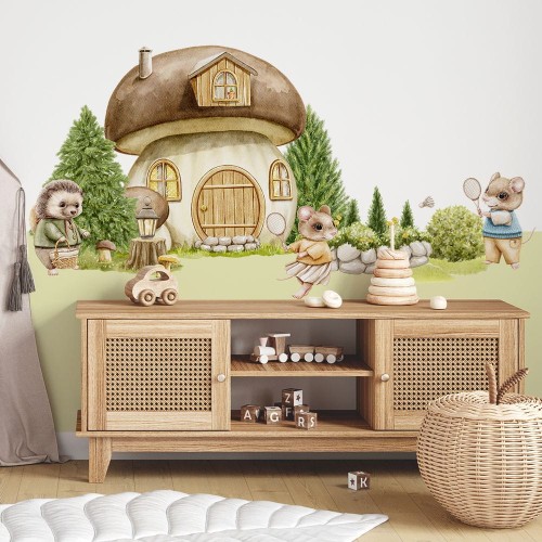 Naklejka Domek Grzyb DK474 |  Yoko design