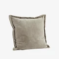 Welurowa poszewka na poduszkę - Szarozielona | Madam Stoltz