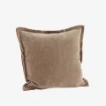 Welurowa poszewka na poduszkę - Jasnobrązowa | Madam Stoltz