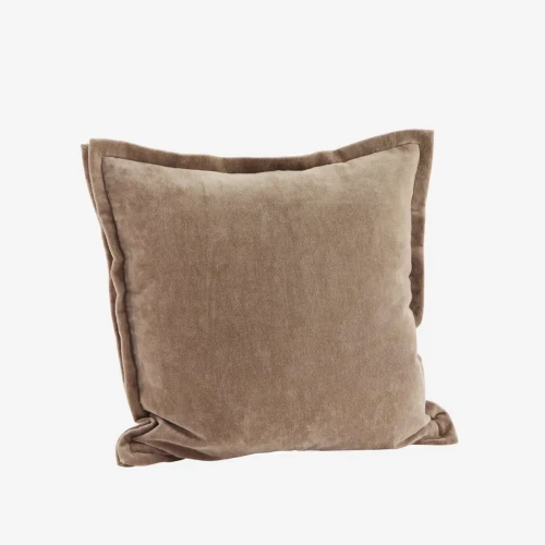 Welurowa poszewka na poduszkę - Jasnobrązowa | Madam Stoltz
