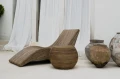 Leżak rattanowy Tegal- ciemny