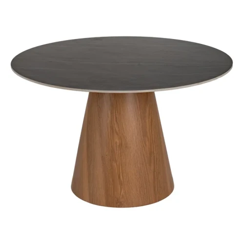Okrągły stół 120 cm- czarny blat 