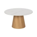 Okrągły stolik 80 cm- biały blat