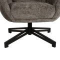 Obrotowy fotel szara tkanina