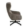 Obrotowy fotel szara tkanina