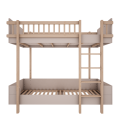 Łóżko piętrowe - moduł górny 90 x 200 Basic - kaszmir