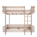 Łóżko piętrowe - moduł górny 90 x 200 Basic - biały