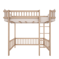 Łóżko piętrowe - moduł górny 90 x 200 Basic - biały