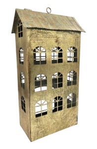 Domek metalowy 45cm retro patyna