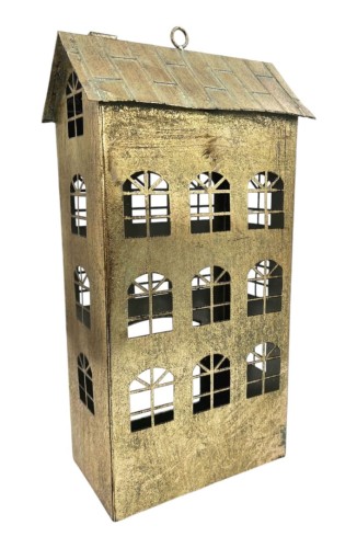 Domek metalowy 45cm retro patyna