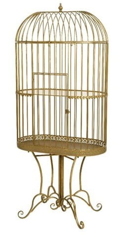 Klatka metalowa XXL złota przecierana 180cm