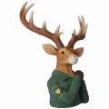 Figurka Popiersie renifera w zielonym  sweterku