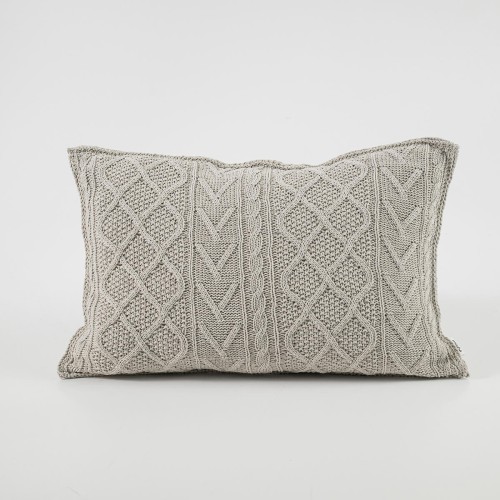 Poszewka z ozdobnym splotem 70x50 PIASKOWA | MOYHA