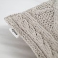 Poszewka z ozdobnym splotem 70x50 PIASKOWA | MOYHA