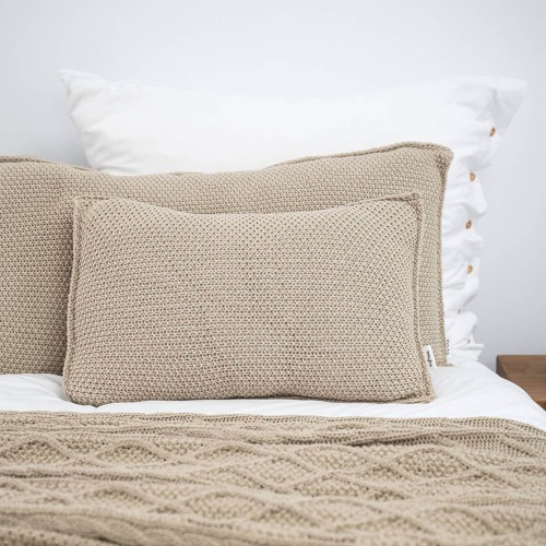 Poszewka ozdobna 60x40 BEŻOWA | MOYHA