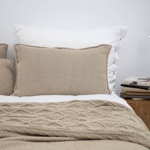 Poszewka ozdobna 70x50 BEŻOWA | MOYHA