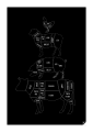 Plakat "Meat cuts" dashed