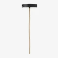 Szklana lampa w plecionce z juty - czarna  | Madam Stoltz