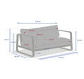 Sofa ogrodowa 2-osobowa Domilly