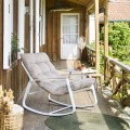Bujany fotel ogrodowy Felinio bezowy