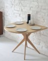 Stół JUBI jesionowy półowalny 90 cm fornir - kolory