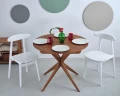 Stół rozkładany fornir JUBI 90cm Dąb