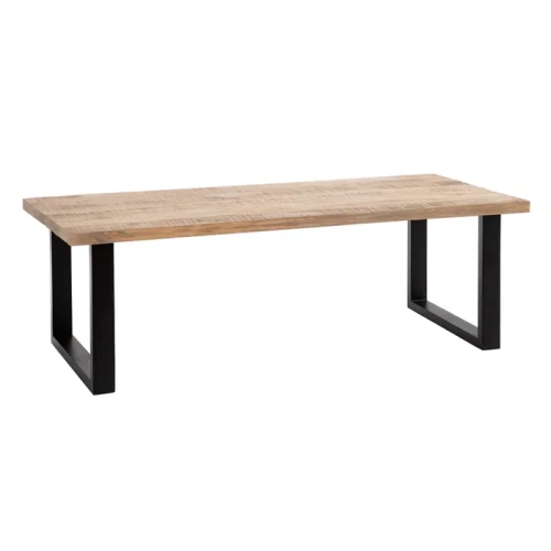Stół jadalniany Natural-Black Wood / Metal 240 X 100 X 76 CM