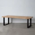 Stół jadalniany Natural-Black Wood / Metal 240 X 100 X 76 CM