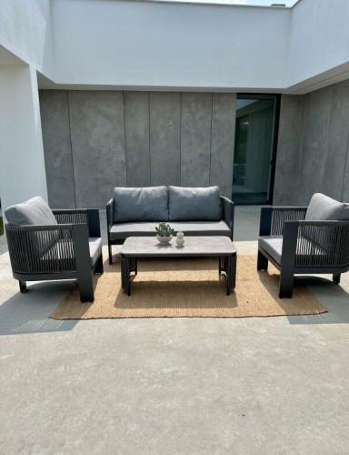 Zestaw ogrodowy Leone IV szary | Monnarita