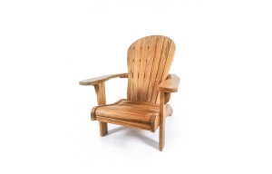 Zestaw dwćoch foteli ogrodowych Adirondack z drewna tekowego