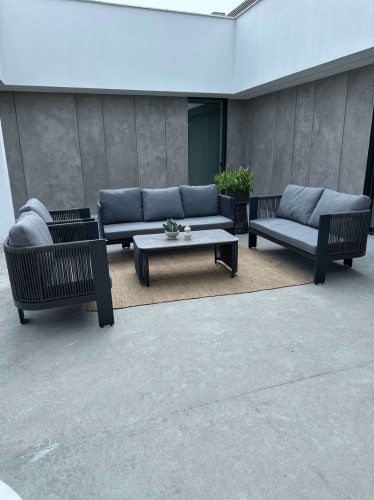 Zestaw ogrodowy Leone V szary | Monnarita