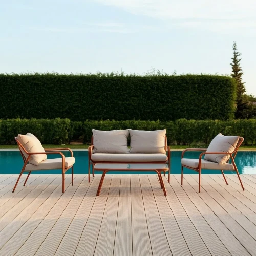 Zestaw ogrodowy Stalowy Terakota | Ixia