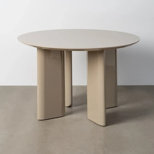 Stół jadalniany połysk mdf taupe 120 X 120 X 75 CM  | Ixia