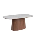 Stół jadalniany biało-brązowy naturalny mdf-ceramiczny 180 X 90 X 75 CM | Ixia