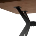 Stół jadalniany brązowo-czarny mdf-metal | Ixia