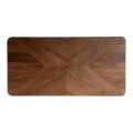 Stół jadalniany brązowo-czarny mdf-metal | Ixia