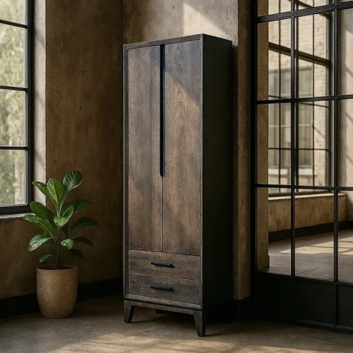 Szafa brązowa drewno mango | Ixia