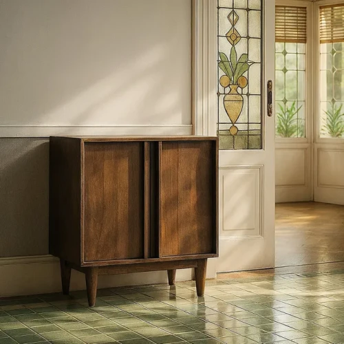 Komoda brązowa drewno mango | Ixia