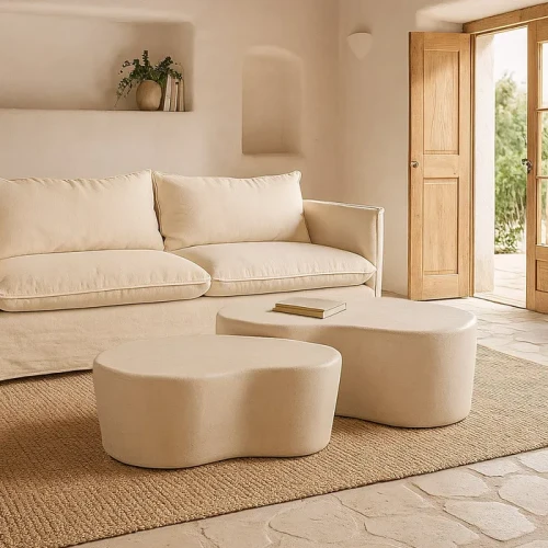 Stolik kawowy biały mdf Wilma 125,50 X 81 X 46 CM | Ixia
