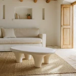 Stolik kawowy biały poliresin Wilma | Ixia