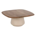 Zestaw 2 stoliki kawowe drewno-metal | Ixia