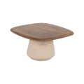Zestaw 2 stoliki kawowe drewno-metal | Ixia