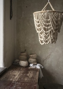 Żyrandol koralikowy TITISAN naturalny I Bally Hands