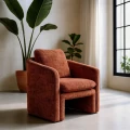 Fotel tkaninowy ceglasty | Ixia